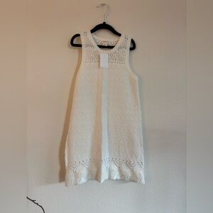 crewcuts ivory crochet sweater dress NWT size 7